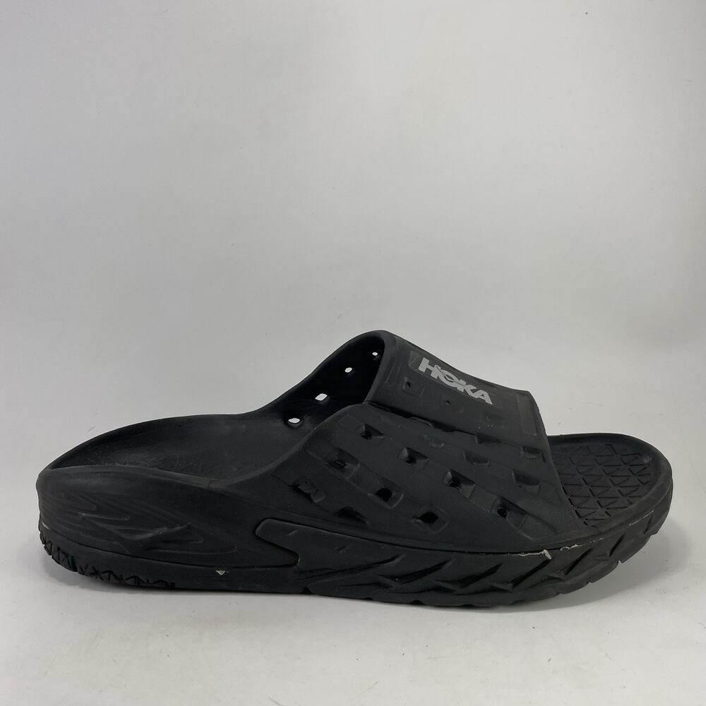 Hoka One One Ora Recovery Slide Mens Size 9 All Black Recovery Slides Sport